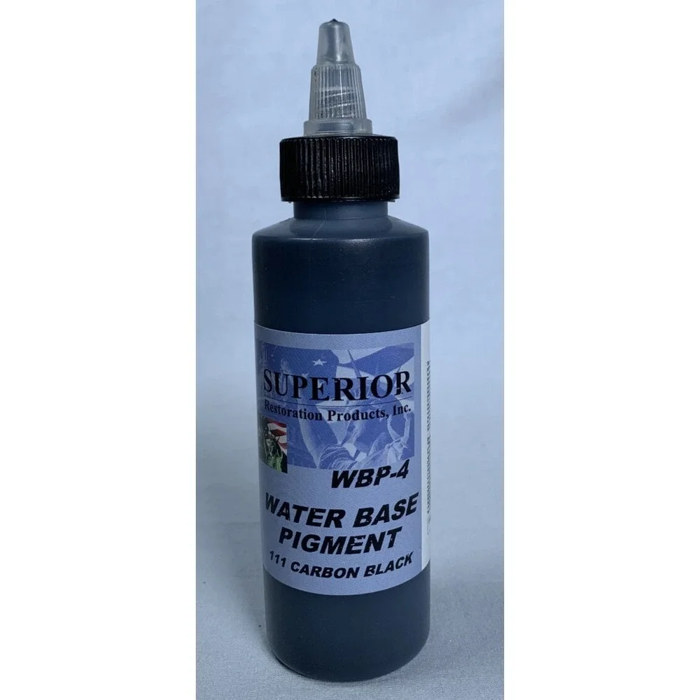 Water Base Pigment 111 Carbon Black WBP-4 4 oz Vinyl Leather Carpet Dye